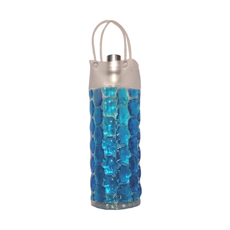 Cylinder Shaped Insulated Chill Bottle Bags Blue